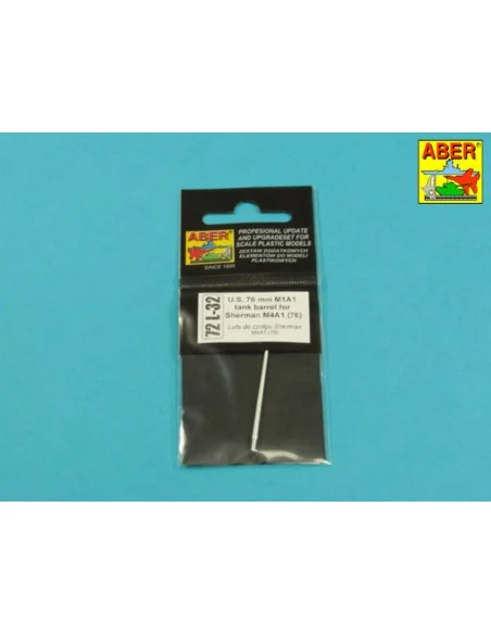U.S.76 mm M1A1 tank barrel for Sherman M4A1 (76), 1/72 - Aber Model...