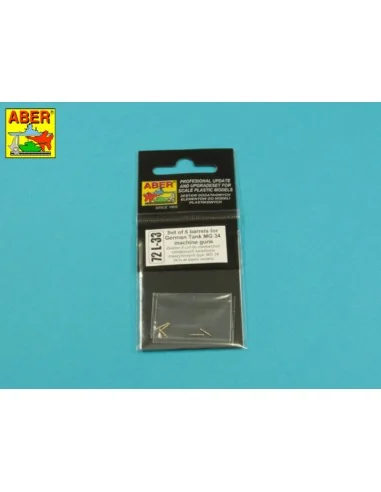 Set 0f 5 Barrels for Tank MG 34, 1/72 - Aber Models 72 L-33