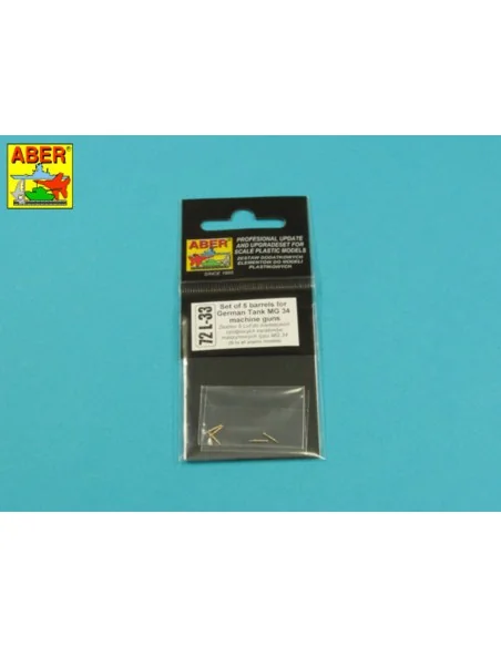 Set 0f 5 Barrels for Tank MG 34, 1/72 - Aber Models 72 L-33