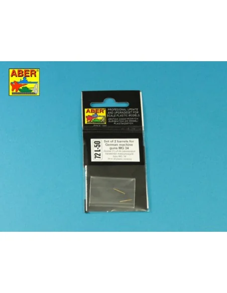 Set of 2 barrels for German machine guns MG34, 1/72 - Aber Models 7...