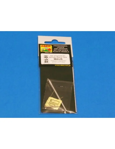 Barrels for Tank MAUS, 1/72 - Aber Models 72 L-51
