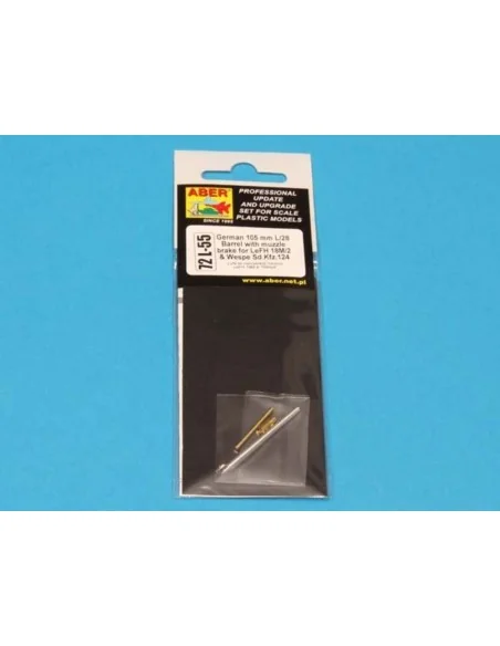 105mm barrel for LeFH 18 & Wespe, 1/72 - Aber Models 72 L-55