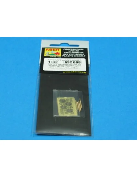 4 barrels for MG FF, 1/32 - Aber Models A32 008