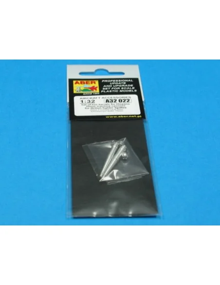 2 barrels for Hispano 20mm for Spitfire, 1/32 - Aber Models A32 022