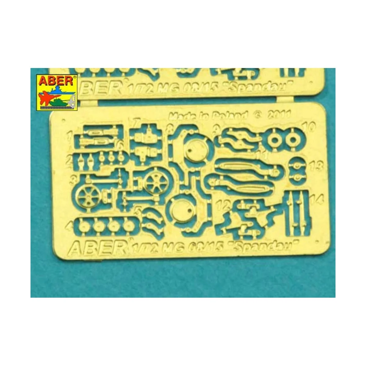 Set of two barrels for lMG 08/15 Spandau, 1/72 - Aber Models A72 001