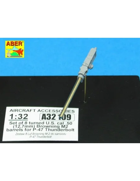 8 Browning M2 barrels for P-47 Thunderbolt, 1/32 - Aber Models A32 109