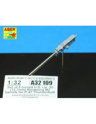8 Browning M2 barrels for P-47 Thunderbolt, 1/32 - Aber Models A32 109