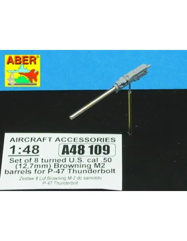 [NO_DESC] 8 Browning M2 barrels for P-47 Thunderbolt, 1/48 - Aber M...