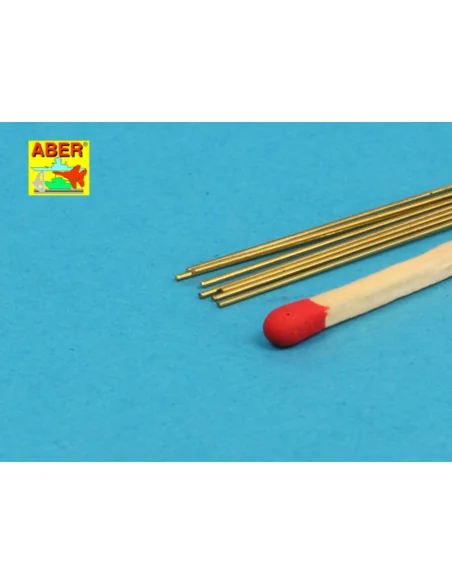 Brass round rods 0, 5mm lenght 250mm x 8 pcs. - Aber Models BR 05