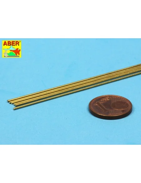 Brass round rods 0, 8mm length 250mm x6pcs - Aber Models BR 08
