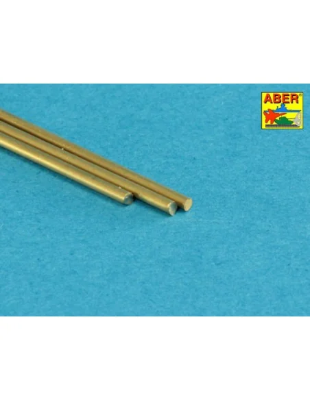 Brass round rods ? 1, 2mm length 250mm x 3 pcs. - Aber Models BR 12