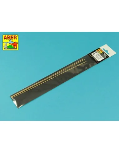 Brass round rods ? 1, 5mm length 245mm x 3 pcs. - Aber Models BR 15