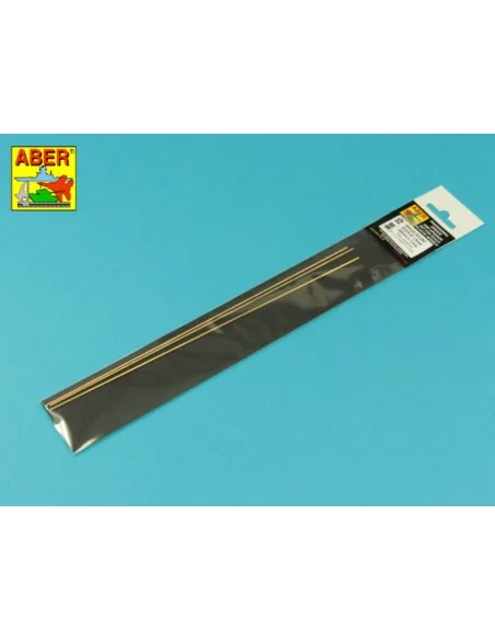 Brass round rods ? 1, 5mm length 245mm x 3 pcs. - Aber Models BR 15