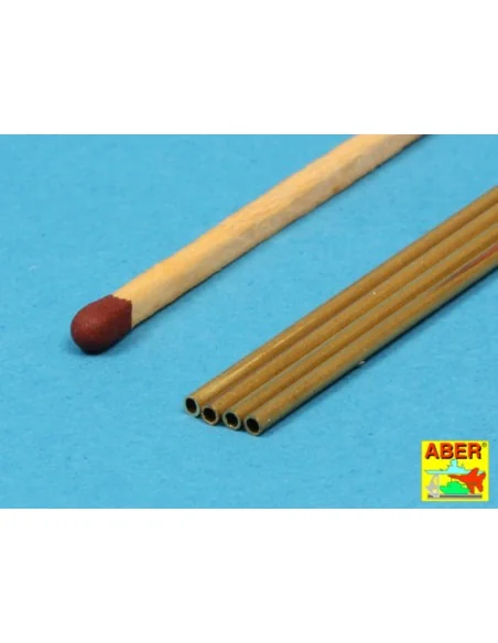 Brass Tubes 1, 5 x 0, 2mm lenght 250mm x 4 pcs. - Aber Models BT 15X02