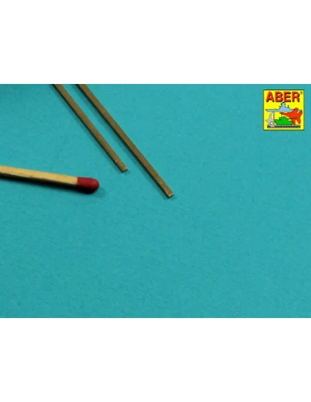 Brass flat rods 1, 5x1, 0 mm length 245mm x2 pcs. - Aber Models FR ...