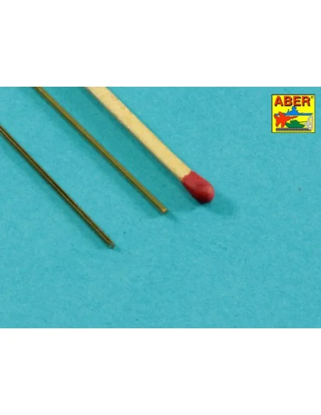 Brass hexagonal rods 1, 0mm length 245mm x2 pcs. - Aber Models HR- 10