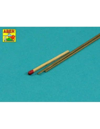Brass hexagonal rods 1, 5mm length 245mm x2 pcs. - Aber Models HR -15