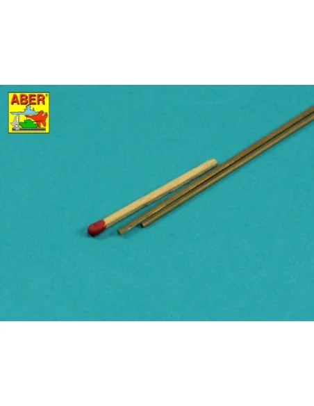 Brass hexagonal rods 1, 5mm length 245mm x2 pcs. - Aber Models HR -15