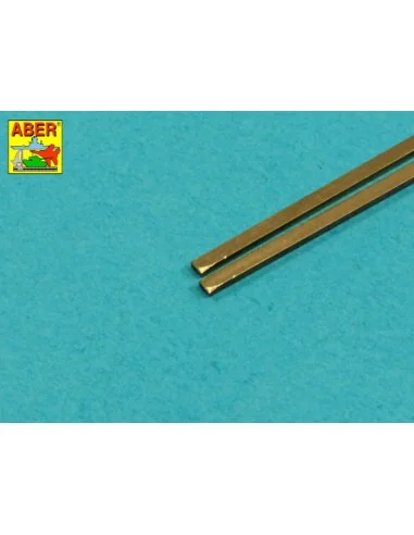 Brass square rods 1, 5 mm length 245mm x2 pcs. - Aber Models KR 15