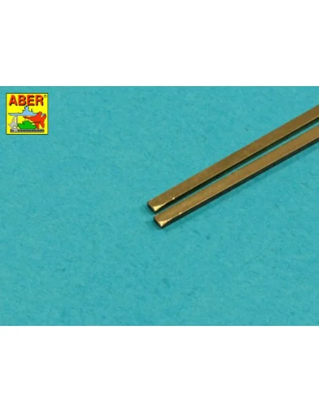 Brass square rods 1, 5 mm length 245mm x2 pcs. - Aber Models KR 15