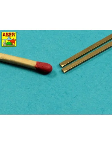 Brass square rods 1, 5 mm length 245mm x2 pcs. - Aber Models KR 15