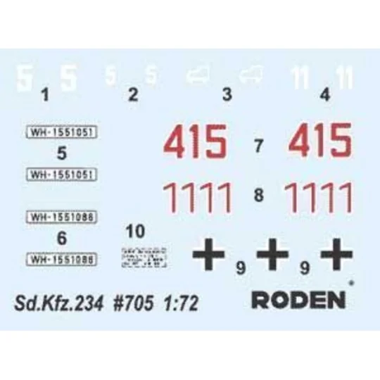 Schwerer Panzerspähwagen Sd.Kfz. 234/2 Puma, 1/72 - Roden 705