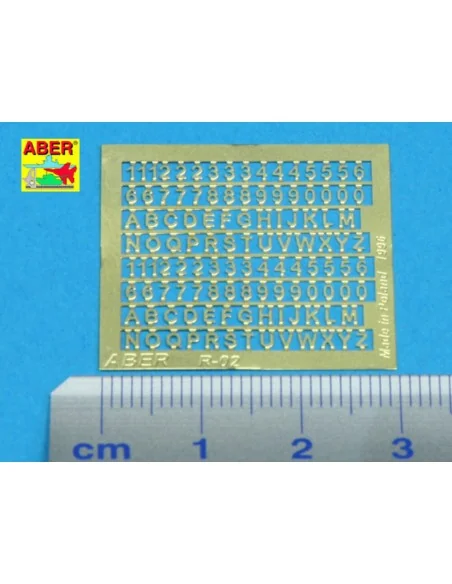 Letters & Numbers (1, 5 mm high) - Aber Models R-02