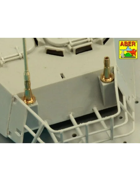 Set of 2 NATO antennas with mount bases - Aber Models R-44