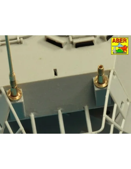 Set of 2 NATO antennas with mount bases - Aber Models R-44