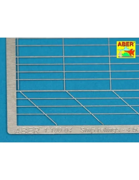 Railing four horizontal bars, 1/100 - Aber Models RE-100-04
