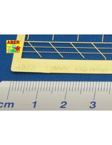 Railing 3 bar, horizontal, 1/150 - Aber Models RE-150-01