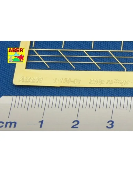 Railing 3 bar, horizontal, 1/150 - Aber Models RE-150-01