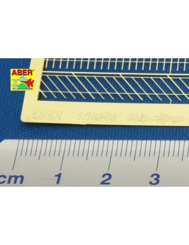 Ships railing -vertical bars, 1/150 - Aber Models RE-150-03