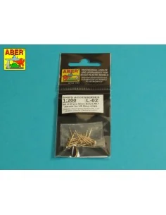 Set of 20 pcs 40 mm Bofors Mk.1 barrels for US Navy ships, 1/200 - ...