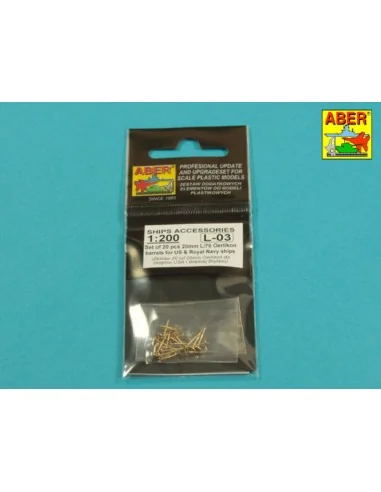 Set of 20 pcs 20 mm L/70 Oerlikon Mk.10 barrels for US Navy ships, ...