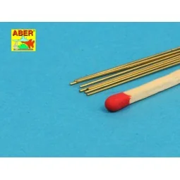 Brass round rods 0,5mm lenght 250mm x 8 pcs. - Aber Models BR 05