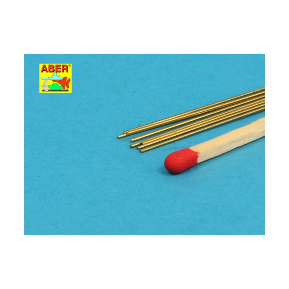 Brass round rods 0,5mm lenght 250mm x 8 pcs. - Aber Models BR 05