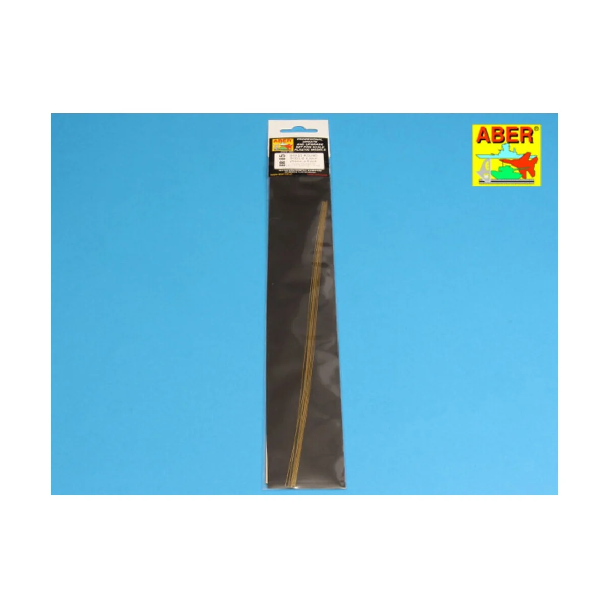 Brass round rods 0,5mm lenght 250mm x 8 pcs. - Aber Models BR 05