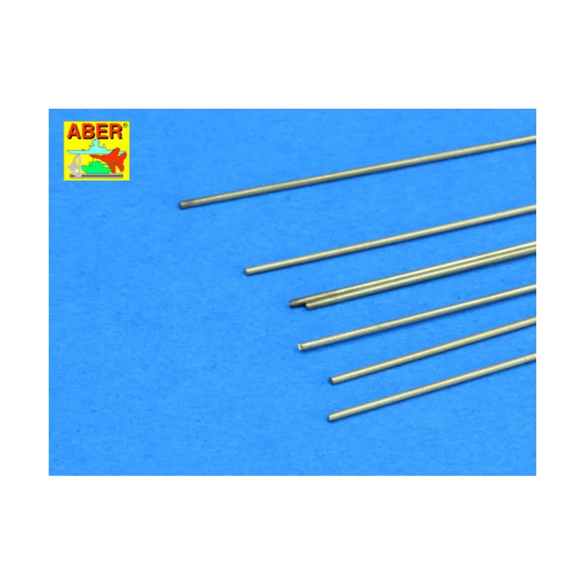 Brass round rods 0,7mm length 250mm x7pcs - Aber Models BR 07