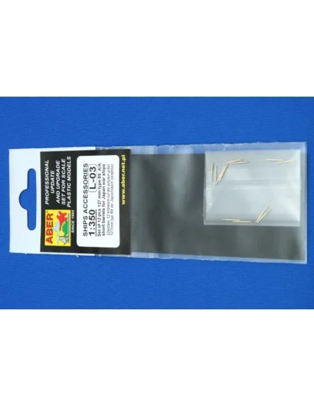 12 pcs 127 mm short barrels for Japan ships, 1/350 - Aber Models RE...