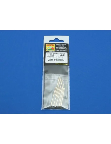 Set of 9 pcs 406 mm barrels Missouri, 1/350 - Aber Models RE-350 L04