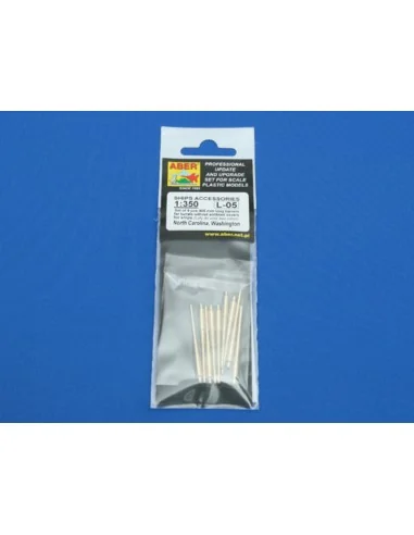 Set of 9 pcs 406 mm long barrels North Carolina, 1/350 - Aber Model...