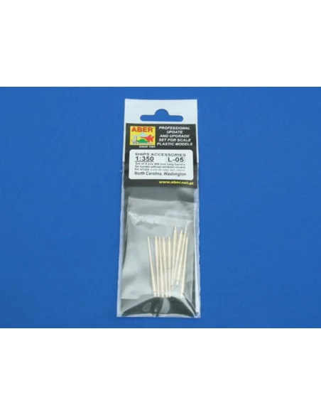 Set of 9 pcs 406 mm long barrels North Carolina, 1/350 - Aber Model...