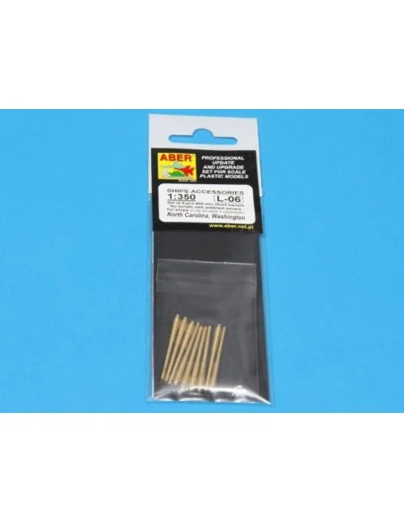 Set of 9 pcs 406 mm short barrels for North Carolina, 1/350 - Aber ...
