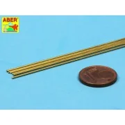 Brass round rods 0, 8mm length 250mm x6pcs - Aber Models BR 08 Brass round rods 0, 8mm length 250mm x6pcs - Aber Models BR 08