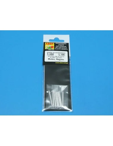 8 pcs 406 mm barrels for Nagato, 1/350 - Aber Models RE-350 L08
