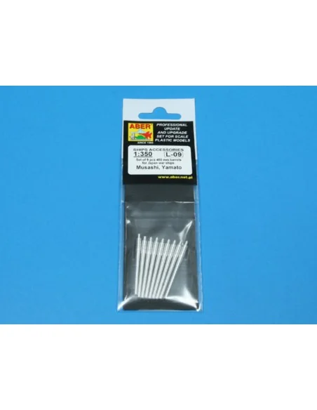 9 pcs 460 mm barrels for Yamato, 1/350 - Aber Models RE-350 L09