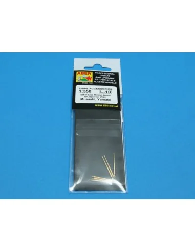 6 pcs 155 mm barrels for Yamato, 1/350 - Aber Models RE-350 L10
