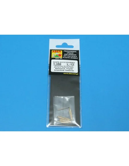 [NO_DESC] 12 pcs 150 mm barrels for Bismarck, 1/350 - Aber Models R...