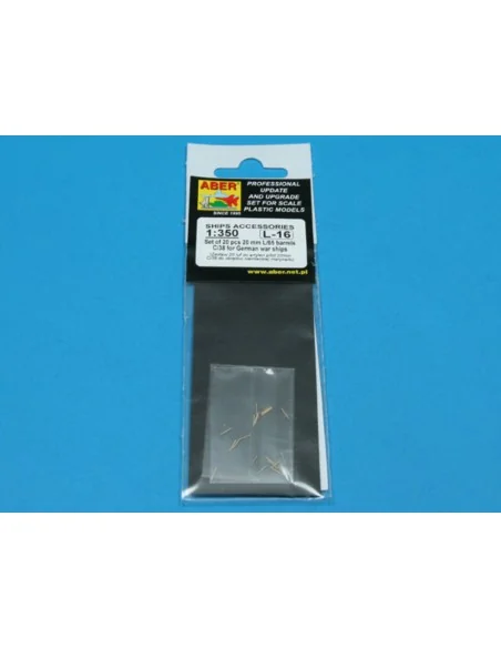 20 pcs 20 mm L/65 barrels C/38, 1/350 - Aber Models RE-350 L16